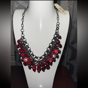 2028 Red Statement Necklace